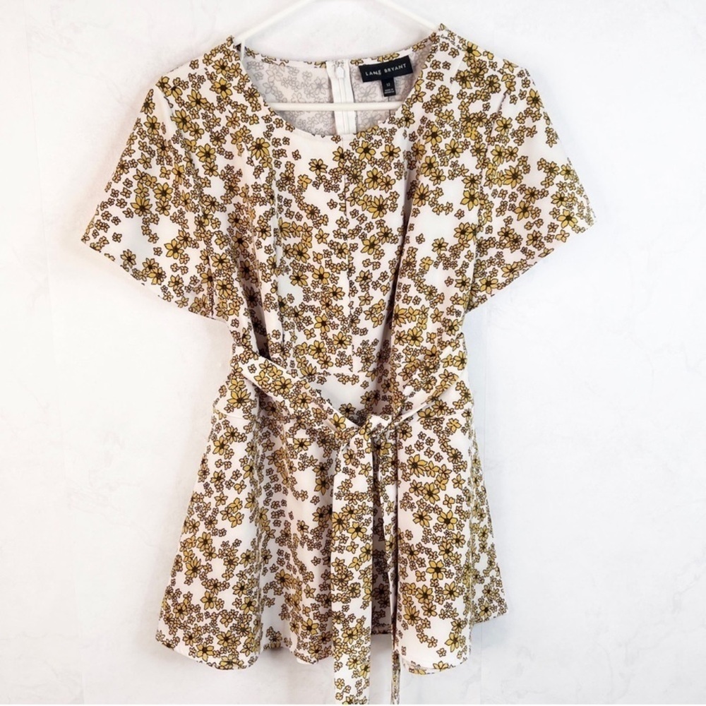 Lane Bryant Floral Peplum Wrap Top